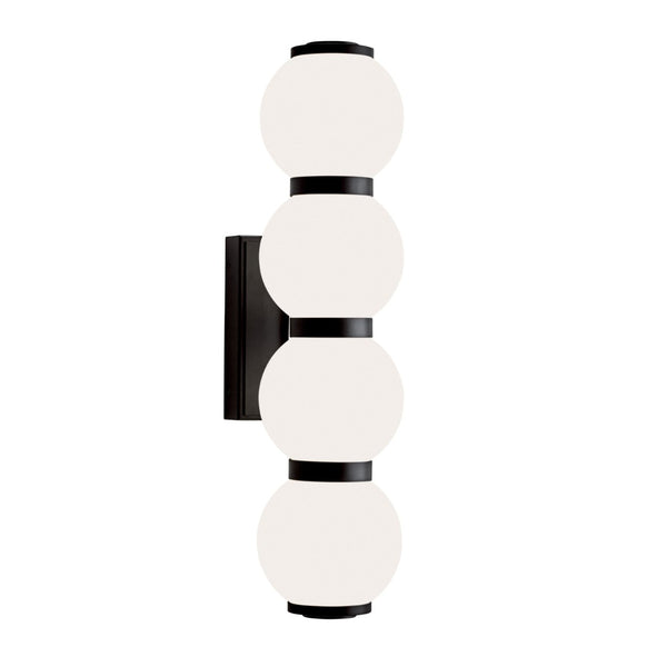 Atlas Celeste Integrated LED Sconce - Sculptural Lighting for Modern Interiors and Elegant Ambiance Matte Black WL11043-BK