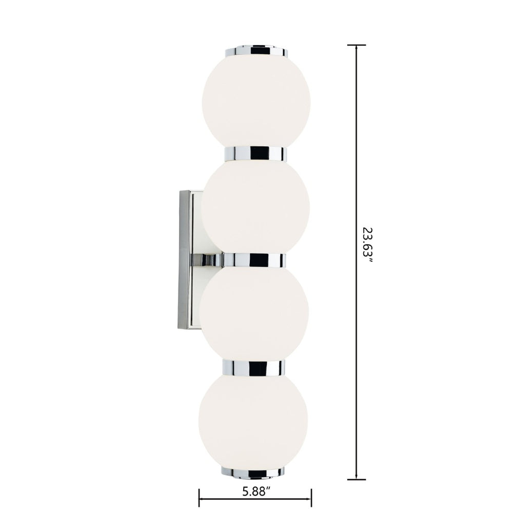 Atlas Celeste Integrated LED Sconce - Sculptural Lighting for Modern Interiors and Elegant Ambiance Chrome WL11043-CH