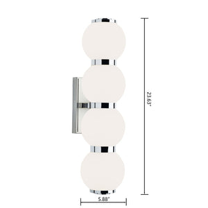 Atlas Celeste Integrated LED Sconce - Sculptural Lighting for Modern Interiors and Elegant Ambiance Chrome WL11043-CH