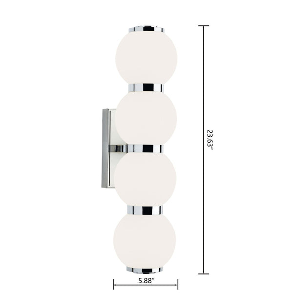 Atlas Celeste Integrated LED Sconce - Sculptural Lighting for Modern Interiors and Elegant Ambiance Chrome WL11043-CH