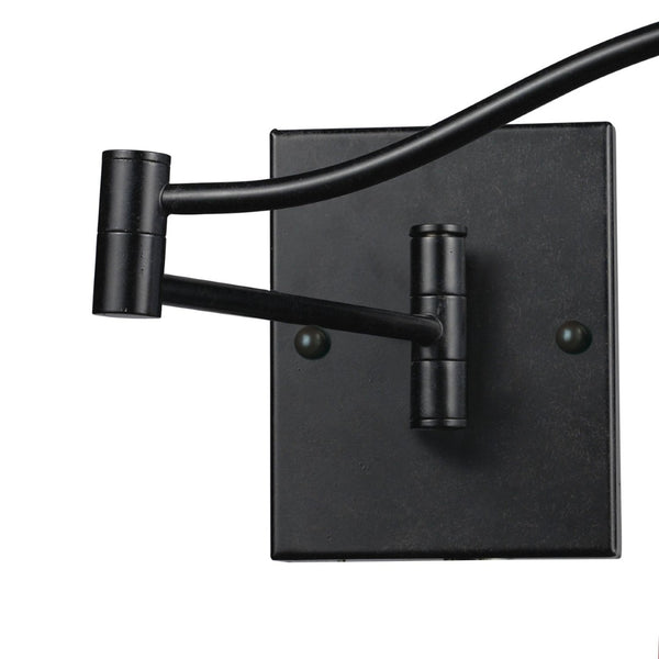 Atlas Celina 14'' 1-Light Wall Sconce - Dark Rust Frame with Vivid Red Blown Glass for Ambient Illumination WL11044-BK