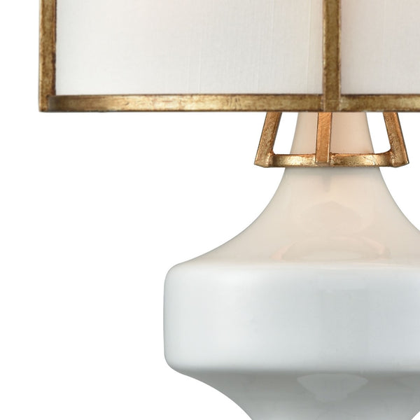 Atlas Ceramique 15'' High 1-Light Wall Sconce - Elegant Antique Gold Leaf Finish for Timeless Decor WL11045-GD