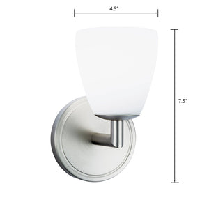 Atlas Chancellor 7.5'' High Integrated LED Wall Sconce - Contemporary Design for Timeless Elegance Brushed Nickel WL11046-NK
