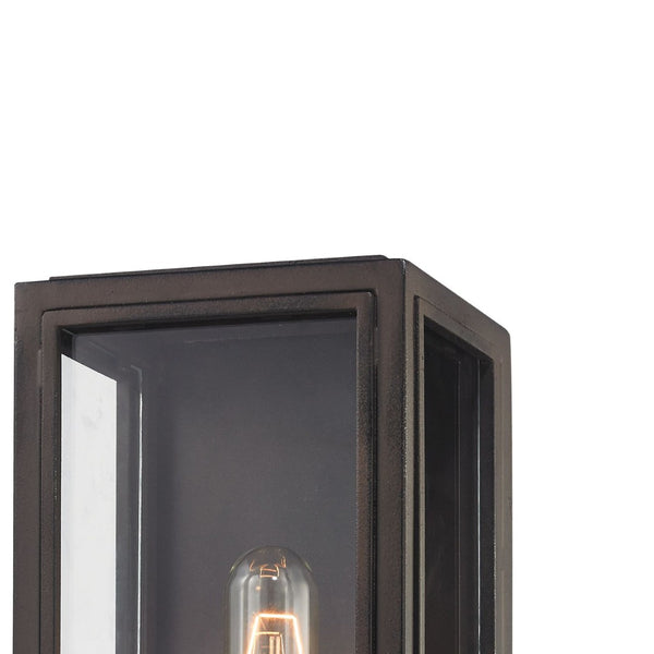 Atlas Chasebrook 14'' High 1-Light Sconce in Clay Iron - Perfect for Compact Spaces and Vintage Charm WL11048-BK