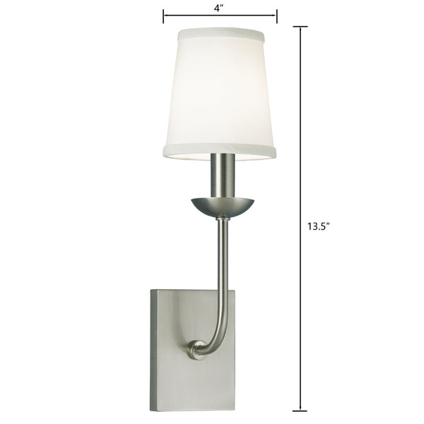 Atlas Circa 13.5'' High 1-Light Brushed Nickel Wall Sconce - Elegant, Versatile Lighting for Any Space WL11050-NK