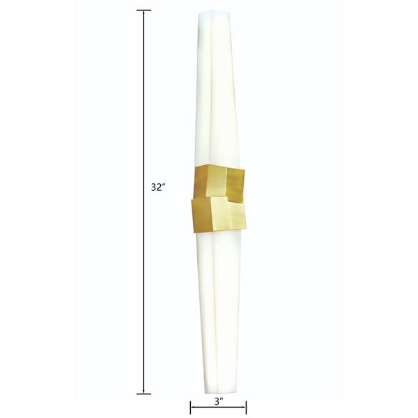 Atlas Ciro 32'' High Integrated LED Sconce - Modern Elegance with Tapered Design for Stylish Illumination Satin Brass WL11051-BS