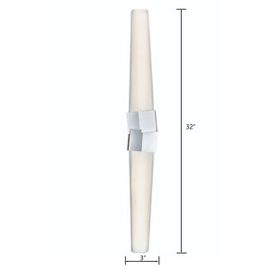 Atlas Ciro 32'' High Integrated LED Sconce - Modern Elegance with Tapered Design for Stylish Illumination Chrome WL11051-CH