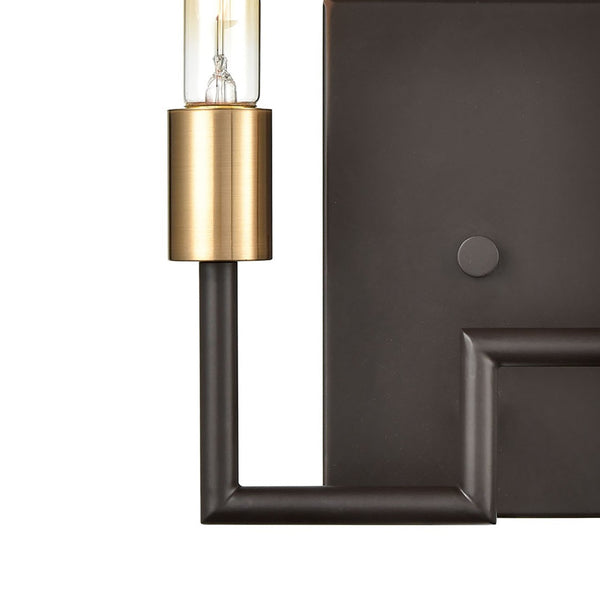 Atlas Congruency 8'' High 2-Light Wall Sconce - Modern Oil Rubbed Bronze with Geometric Design Appeal WL11053-BZ