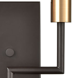 Atlas Congruency 8'' High 2-Light Wall Sconce - Modern Oil Rubbed Bronze with Geometric Design Appeal WL11053-BZ