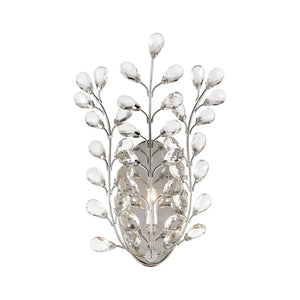 Atlas Crystique 14-Inch High Polished Chrome Wall Sconce - Elegant Crystal Branch Design for Modern Spaces WL11057-CH