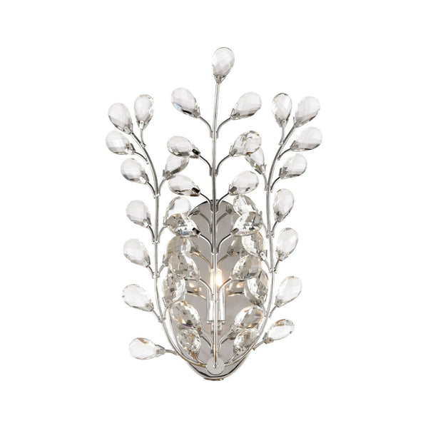 Atlas Crystique 14-Inch High Polished Chrome Wall Sconce - Elegant Crystal Branch Design for Modern Spaces WL11057-CH