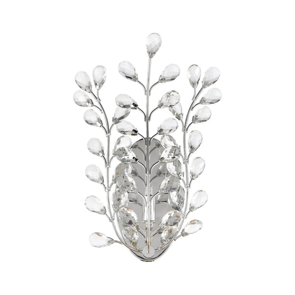 Atlas Crystique 14-Inch High Polished Chrome Wall Sconce - Elegant Crystal Branch Design for Modern Spaces WL11057-CH