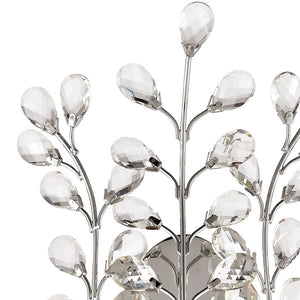 Atlas Crystique 14-Inch High Polished Chrome Wall Sconce - Elegant Crystal Branch Design for Modern Spaces WL11057-CH