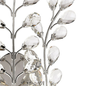 Atlas Crystique 14-Inch High Polished Chrome Wall Sconce - Elegant Crystal Branch Design for Modern Spaces WL11057-CH