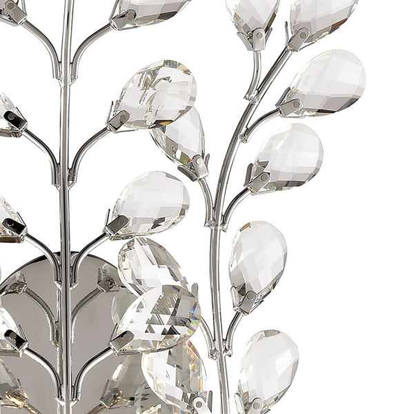 Atlas Crystique 14-Inch High Polished Chrome Wall Sconce - Elegant Crystal Branch Design for Modern Spaces WL11057-CH