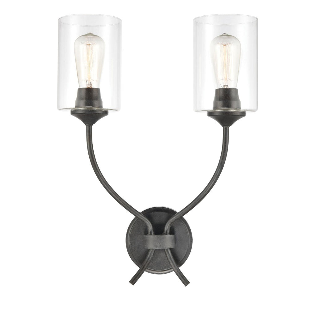Atlas Daisy 20" High 2-Light Sconce - Modern Tuscan Design in Midnight Bronze for Warm Illumination WL11058-BZ
