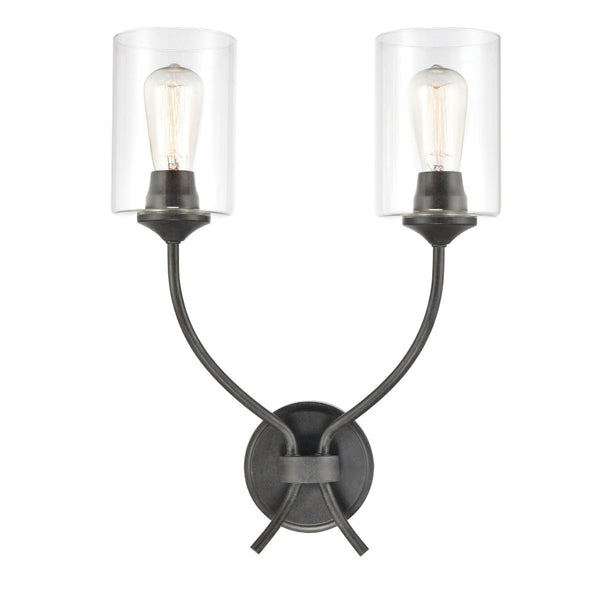Atlas Daisy 20" High 2-Light Sconce - Modern Tuscan Design in Midnight Bronze for Warm Illumination WL11058-BZ