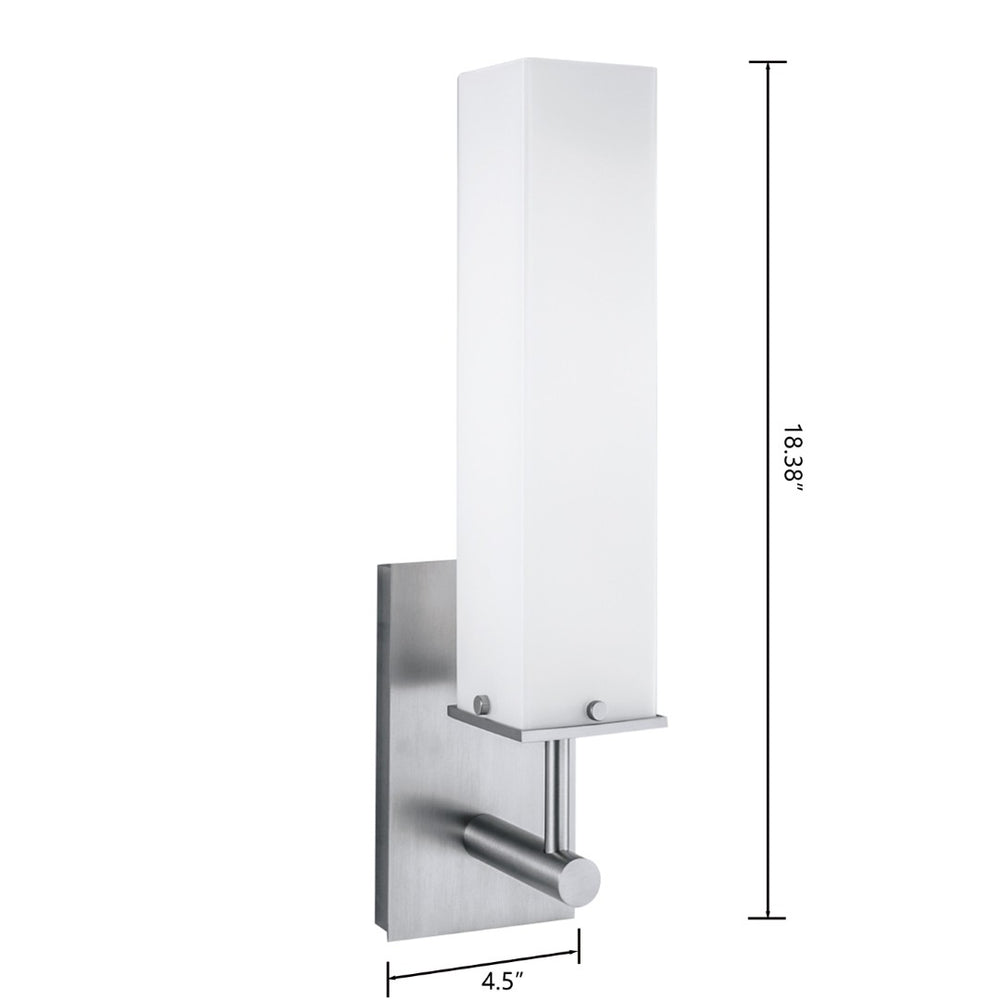 Atlas Dean 4.5'' High Integrated LED Sconce - Brushed Nickel Wall Fixture for Modern Indoor Lighting WL11059-NK