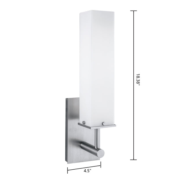 Atlas Dean 4.5'' High Integrated LED Sconce - Brushed Nickel Wall Fixture for Modern Indoor Lighting WL11059-NK