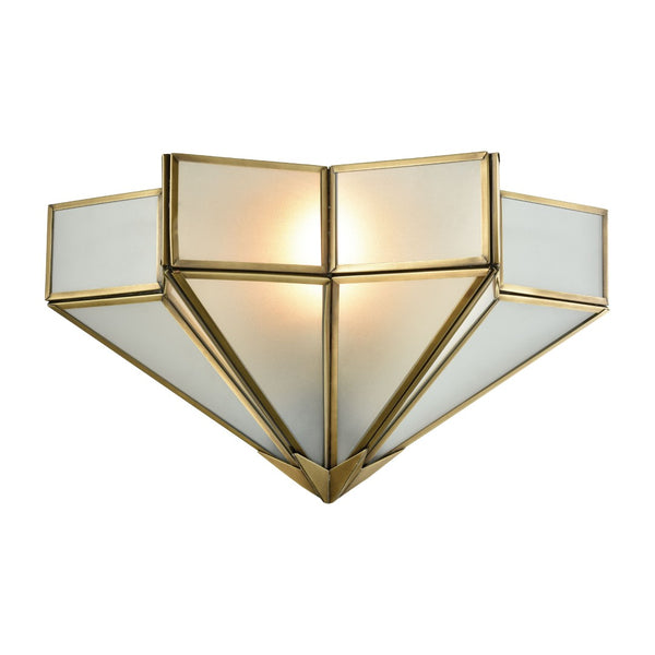 Atlas Decostar 8-Inch High 1-Light Sconce - Elegant Art Deco Geometry in Brushed Brass or Bronze Finish WL11060-BS