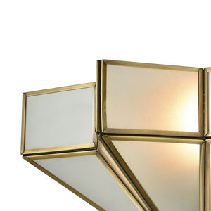 Atlas Decostar 8-Inch High 1-Light Sconce - Elegant Art Deco Geometry in Brushed Brass or Bronze Finish WL11060-BS