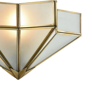 Atlas Decostar 8-Inch High 1-Light Sconce - Elegant Art Deco Geometry in Brushed Brass or Bronze Finish WL11060-BS