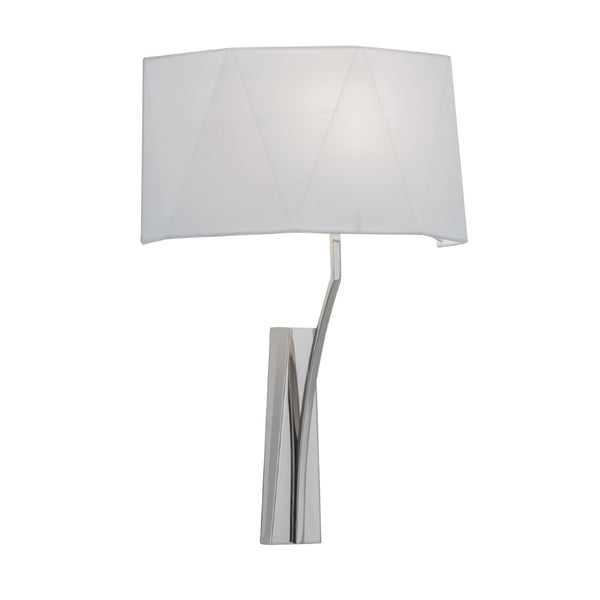 Atlas Diamond 21" High 1-Light Sconce - Hand-Crafted Shade in Polished Nickel for Modern Elegance WL11061-NK2
