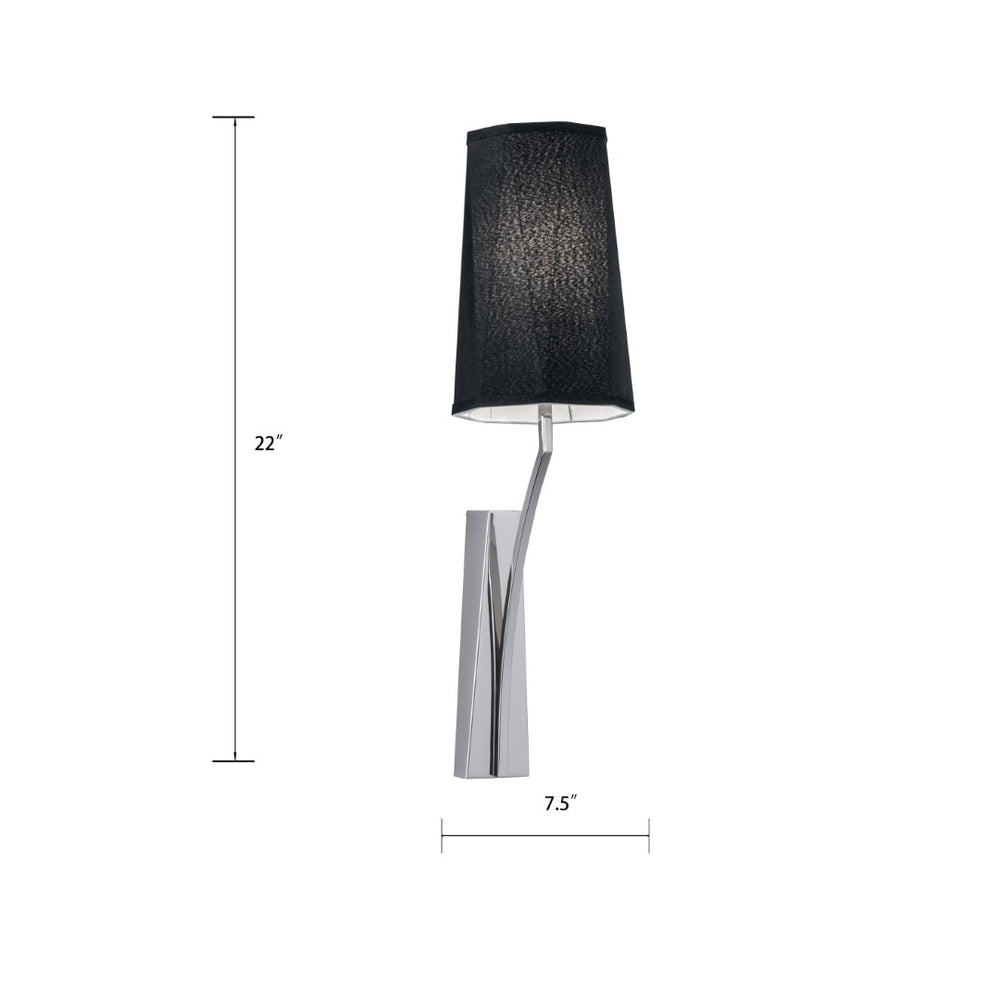 Atlas Diamond 22'' High 1-Light Sconce - Handcrafted Geometric Design in Polished Nickel for Modern Spaces WL11062-NK1