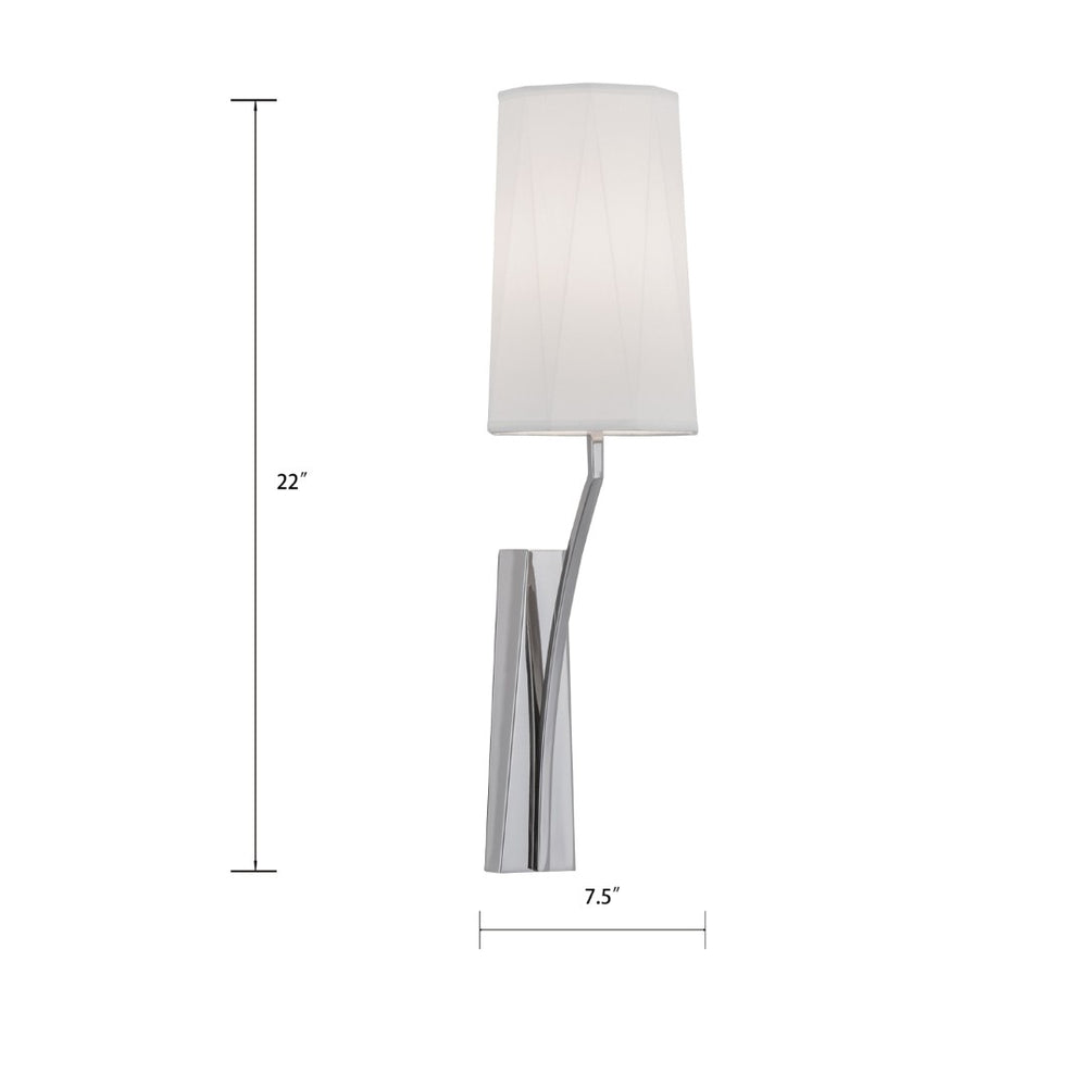 Atlas Diamond 1-Light Sconce – Handcrafted Modern Geometric Design in Polished Nickel for Elegant Spaces WL11062-NK2