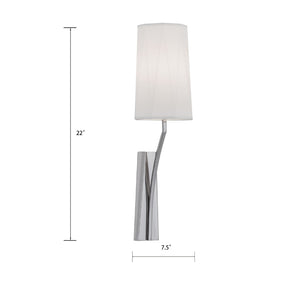 Atlas Diamond 1-Light Sconce – Handcrafted Modern Geometric Design in Polished Nickel for Elegant Spaces WL11062-NK2
