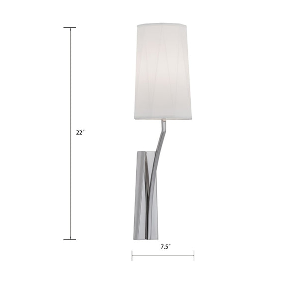 Atlas Diamond 1-Light Sconce – Handcrafted Modern Geometric Design in Polished Nickel for Elegant Spaces WL11062-NK2