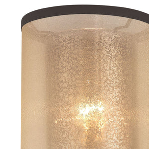 Atlas Diffusion 24'' High 1-Light Sconce - Antique Mercury Glass & Beige Organza Shade in Bronze Finish WL11063-BZ