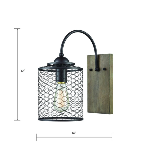 Atlas Eagles Rest 12" High 1-Light Wall Sconce - Elegant Oil Rubbed Bronze for Stylish Indoor & Outdoor Use WL11064-BK