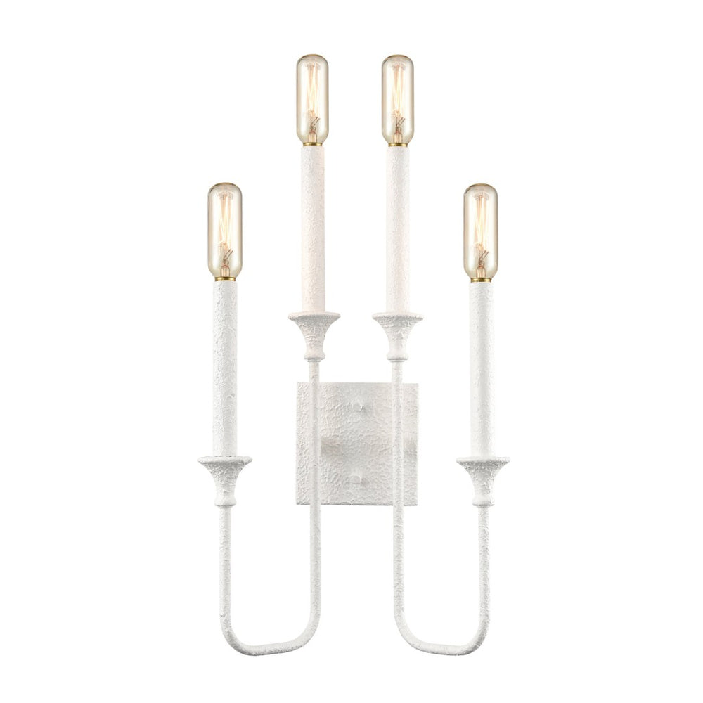 Atlas Edward 33'' High 4-Light Sconce - Stylish Matte White Design for Modern Home Illumination and Decor WL11065-WH