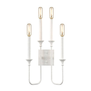 Atlas Edward 33'' High 4-Light Sconce - Stylish Matte White Design for Modern Home Illumination and Decor WL11065-WH