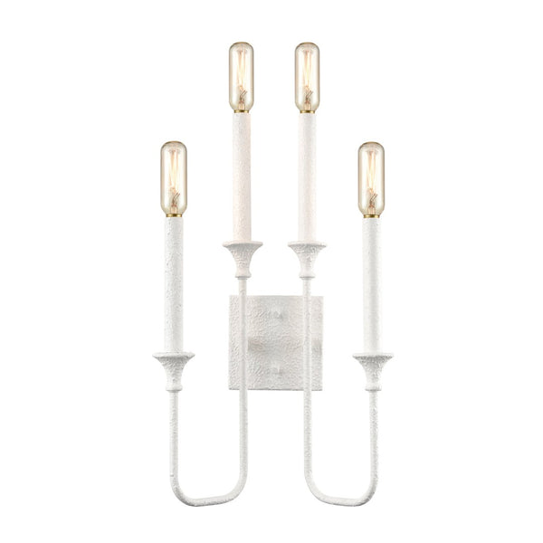 Atlas Edward 33'' High 4-Light Sconce - Stylish Matte White Design for Modern Home Illumination and Decor WL11065-WH