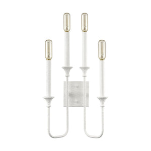 Atlas Edward 33'' High 4-Light Sconce - Stylish Matte White Design for Modern Home Illumination and Decor WL11065-WH