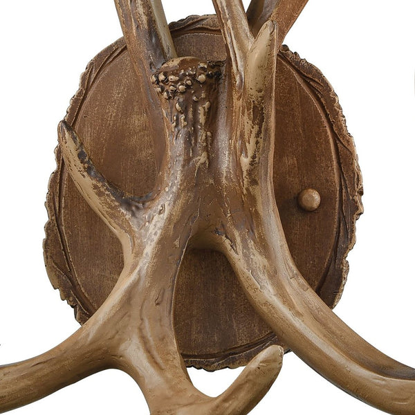 Atlas Elk 19" High 2-Light Wall Sconce - Rustic Antler Design for Cozy Indoor Spaces and Ambient Lighting WL11066-BN