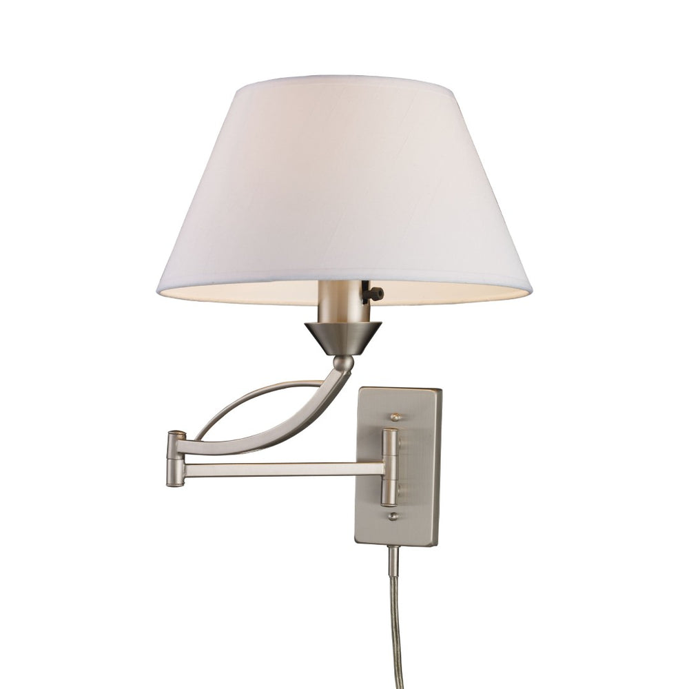 Atlas Elysburg 1-Light Sconce - Modern Geometric Design with Softly Diffused Glass for Elegant Interiors Satin Nickel 12'' WL11067-NK