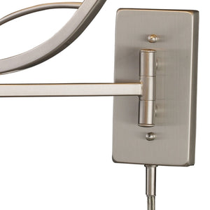 Atlas Elysburg 1-Light Sconce - Modern Geometric Design with Softly Diffused Glass for Elegant Interiors Satin Nickel 12'' WL11067-NK