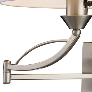 Atlas Elysburg 1-Light Sconce - Modern Geometric Design with Softly Diffused Glass for Elegant Interiors Satin Nickel 12'' WL11067-NK