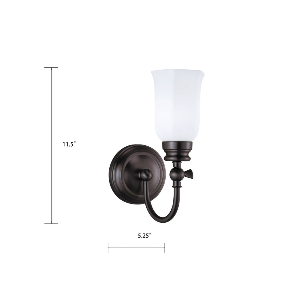 Atlas Emily 11.5'' High 1-Light Sconce - Elegant Oil Rubbed Bronze Fixture for Timeless Indoor Ambiance WL11068-BZ