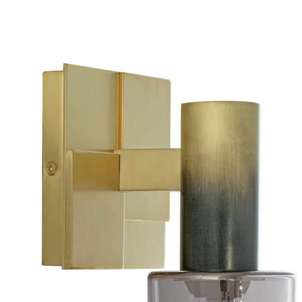 Atlas Empire 10.25'' High 1-Light Wall Sconce - Elegant Ambient Lighting for Transitional Interiors Satin Brass/Black WL11069-BS