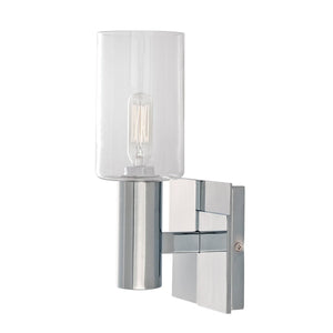Atlas Empire 10.25'' High 1-Light Wall Sconce - Elegant Ambient Lighting for Transitional Interiors Chrome WL11069-CH