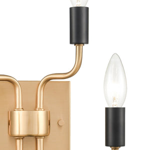 Atlas Epping 10'' 4-Light Wall Sconce in Aged Brass & Matte Black - Timeless Elegance for Any Space WL11070-BS