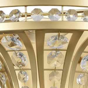 Atlas Fantania 9'' High 1-Light Sconce - Modern Elegance with Crystal Accents for Chic Home Decor Champagne Gold WL11073-GD