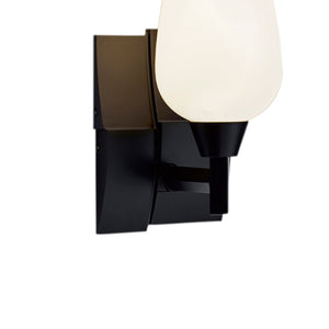 Atlas Fleur 1-Light Sconce with Organic Glass Shade - Sculptural Accent for Modern Indoor Spaces Matte Black WL11077-BK