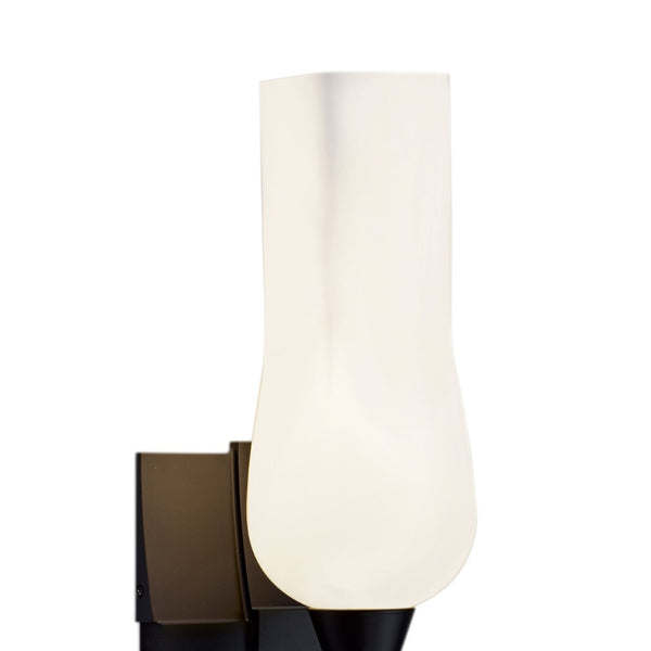 Atlas Fleur 1-Light Sconce with Organic Glass Shade - Sculptural Accent for Modern Indoor Spaces Matte Black WL11077-BK