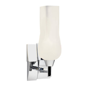 Atlas Fleur 1-Light Sconce with Organic Glass Shade - Sculptural Accent for Modern Indoor Spaces Chrome WL11077-CH
