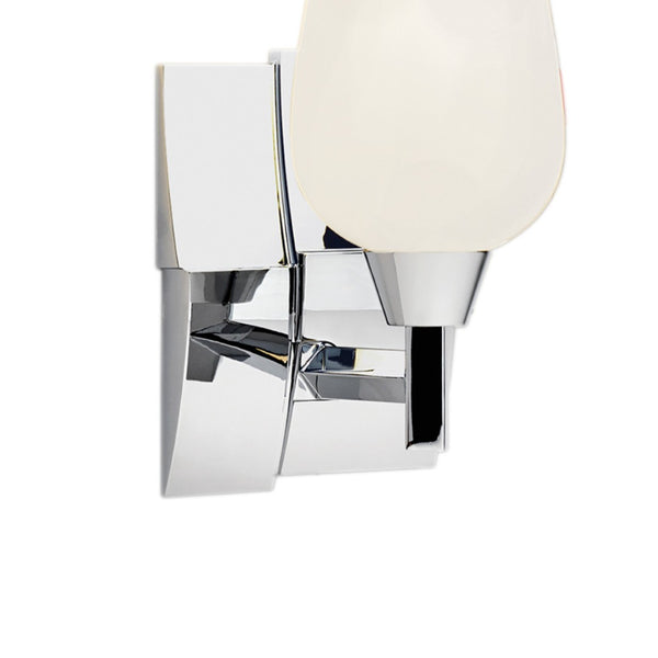 Atlas Fleur 1-Light Sconce with Organic Glass Shade - Sculptural Accent for Modern Indoor Spaces Chrome WL11077-CH